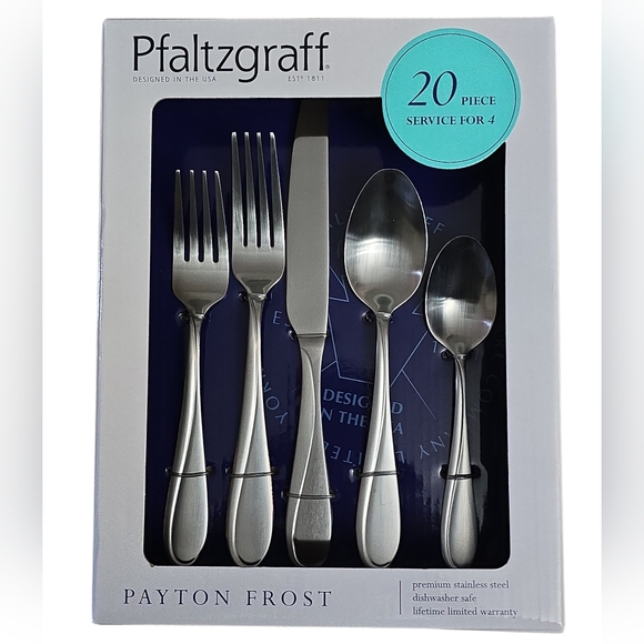 Pfaltzgraff Other - Payton Frost 18.0 Stainless Steel 20 Piece Set, Service For 4